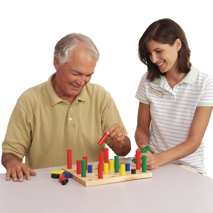 Graded Peg Board, 10" x 12", (30) 1.25" to 2 7/8" Pegs, Latex-Free (LF) (US Only)