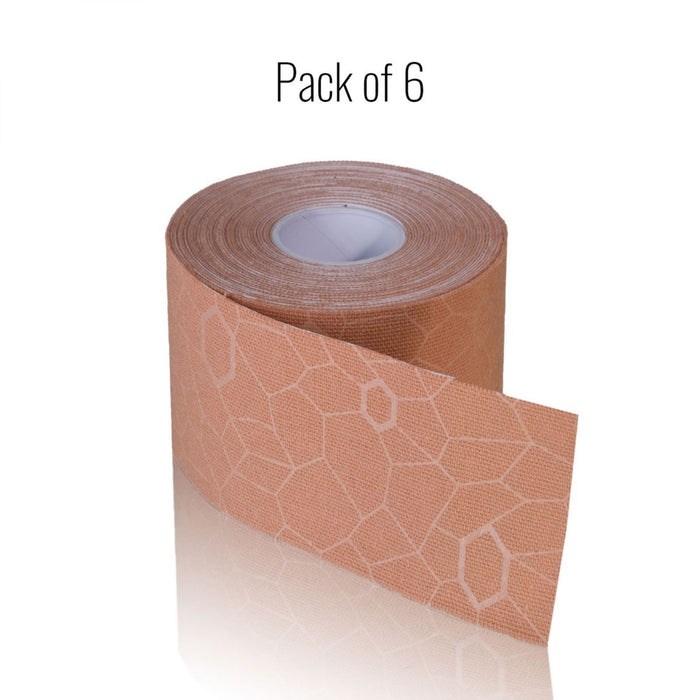 Kinesiology Tape, Standard Continuous Roll, 2" x 16.4ft Beige/ Beige Print, Latex-Free, 6/pk, 24 pk/cs (091299) (Legacy# 12757) (US Only)