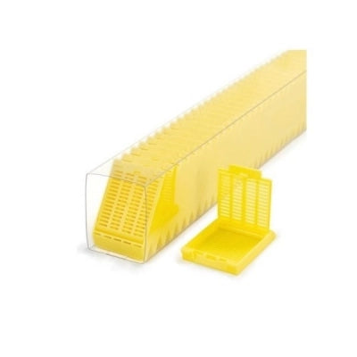 Slimsette Tissue Cassettes in Quickload Sleeves, Yellow, 75/sleeve, 10 sleeve/cs