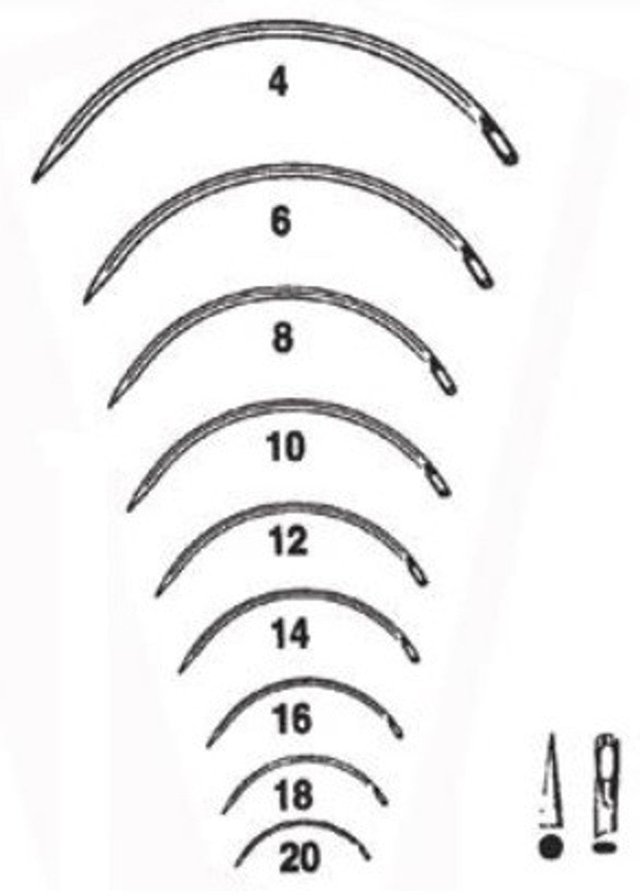 Suture Needle, Size 4, Regular Surgeons, 3/8 Circle Taper Point, 12/pk (Vendor MOQ 10 DZ) (DROP SHIP ONLY)<img align="middle" src="/images/MOQ.png" border="0" title="MOQ">
