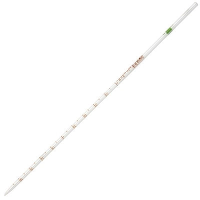 Pipette, Serological, Globe Glass, Reusable, 2mL, 0.1 Graduations, Green Band, ASTM E1044, 6/bx