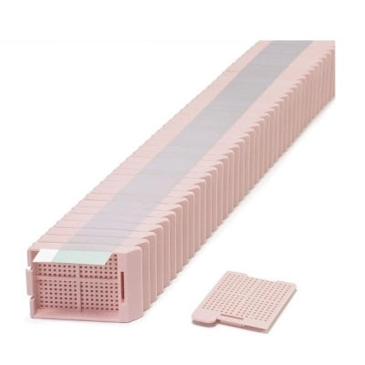 Swingsette Biopsy Cassette, Quickload 45 Angle Stack (Taped), Acetal, Pink, Bulk, 2000/cs