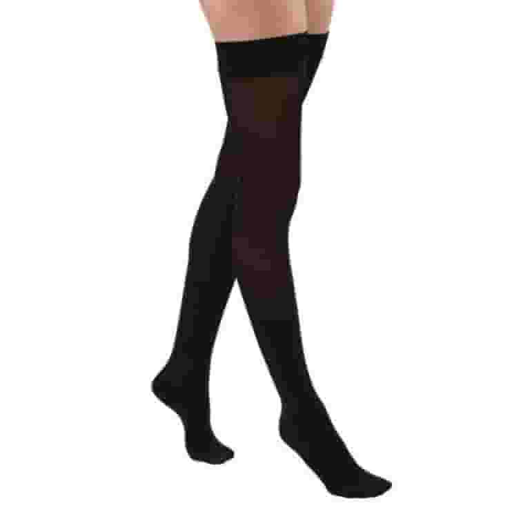Compression Stocking, Thigh Relief, 30-40mmhg, Closed Toe, Silicone Band, Petite X-Large, Beige, 1/pr (Continental US Only)