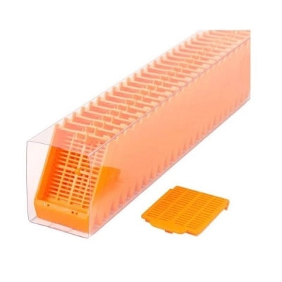 Histosette II Cassettes in Quckload Sleeves, Tissue, Orange (cassettes and lids packaged separately), 750/cs