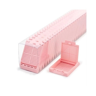 Slimsette Biopsy Cassettes in Quickload Sleeves, Pink, 75/sleeve, 10 sleeve/cs