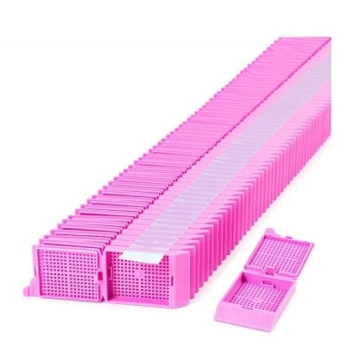 Unisette II Cassette for Automatic Feed Printer with Covers, Biopsy, Aqua, 200/bx, 5 bx/cs