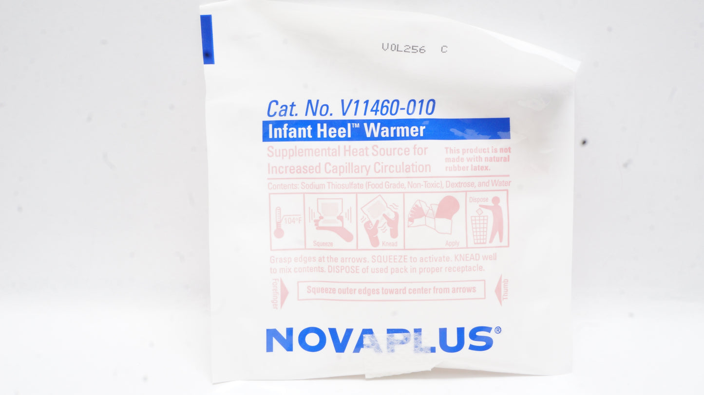 NovaPlus Infant Heel Warmer, Squeeze Activated, 4" x4", 25/bx, 4 bx/cs (For Sale to Authorized NovaPlus Customers Only) (Continental US Only)