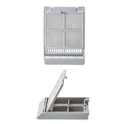 Micromesh Biopsy Cassette, 4-Compartments, 45 Angle, Acetal, Gray, 250/bx, 4 bx/cs