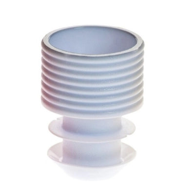 Flange Plug Cap, 16mm, Polyethylene, White, 1000/pk