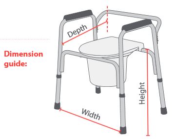 Patient Commode, Bariatric, Drop Arm, Steel Powder Coat, 7 Qt Bucket, 21", 800 lb Weight Capacity, 1/cs (Continental US Only) (Manufacturer Backorder - Inventory Limited when Available)