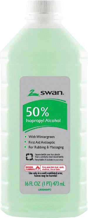 Isopropyl Alcohol, 50% Wintergreen, No Lan, 16 oz, 12/cs (21143) (US Only) (Item is considered HAZMAT and cannot ship via Air or to AK, GU, HI, MP, PR, VI)