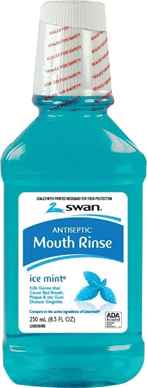 Blue Mint Mouthwash, 250mL, 12/cs (66469) (US Only) (Item is considered HAZMAT and cannot ship via Air or to AK, GU, HI, MP, PR, VI)