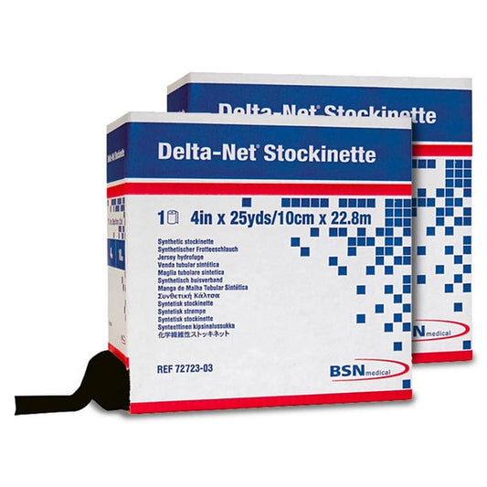 Delta-Net Stockinette, Synthetic, 1" x 25yd, Black, Non-Sterile, 2/cs (Continental US Only)