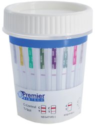 Bio-Cup, 10-Drug Panel: AMP (Amphetamines), BAR (Barbiturates), BZO (Benzodiazepines), COC (Cocaine), mAMP/MET (Methamphetamine), MTD (Methadone), OPI (Opiates), PCP (Phencyclidine), PPX (Propoxyphene), THC (Marijuana), Urine Sample, 25/cs (US Only)