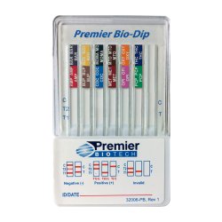Bio-Dip Card, 12-Drug Panel: AMP (Amphetamines), BAR (Barbiturates), BUP (Buprenorphine), BZO (Benzodiazepines), COC (Cocaine), mAMP/MET (Methamphetamine), MDMA (Ecstasy), MTD (Methadone), OPI (Opiates), OXY (Oxycodone), PCP (Phencyclidine), THC (Marijuana), Urine Sample, 5 pk/bx (PDA-12CW-LC) (US Only)