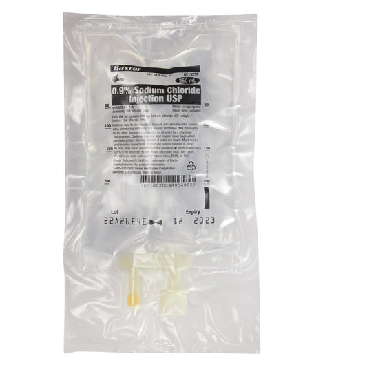 Sodium Chloride Injection, 0.9%, USP, 250 ml, Dripless Access Container (DAC), Viaflo Plastic Container, 30/cs (Rx) (Continental US Only) (Product Access Restricted. Check with your sales rep to verify eligibility)&nbsp;&nbsp;<Strong style="color:red">Max weekly quantity allowed: 10</Strong>