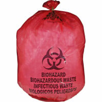 Biohazard Bag, 40" x 46", Red/ Printed, 1.4 mil, 200 rl/cs