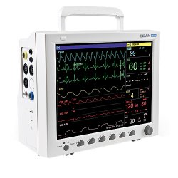 EdanUSA iM8 Exclusive 12" Patient Monitor, w/ CO2, Standard Configuration (ECG, NIBP, SpO2, RESP, 2-Temp, Pulse Rate and open IBP ports), Edan's internal G2 Sidestream CO2 uses traditional water traps and generic cannulas, Printer installed, Adult Accessories included, and Patient Ready (DROP SHIP ONLY)(Not Available For Sale into Canada)