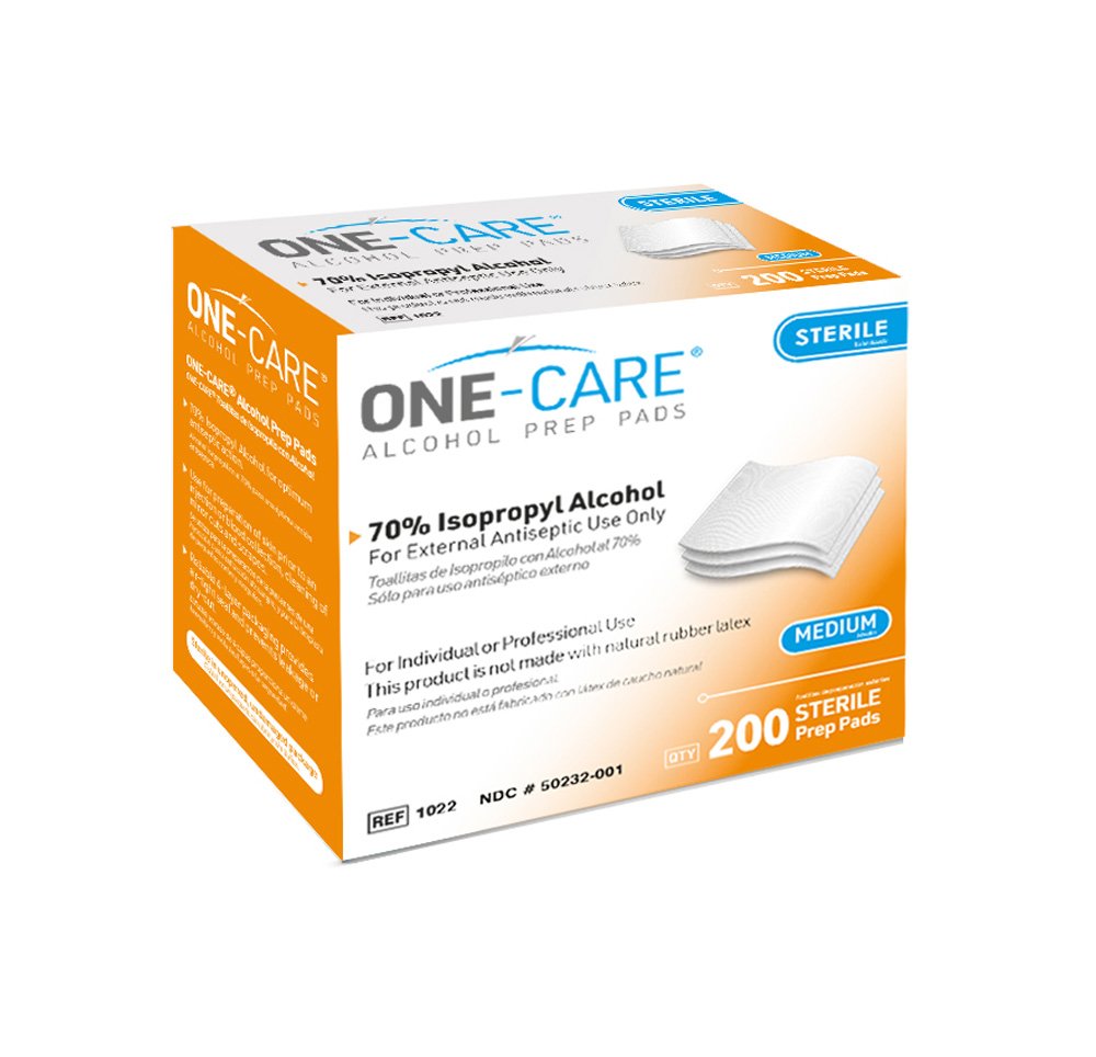 Alcohol Prep Pads, 70% Isopropyl Alcohol, M Size, 200/bx