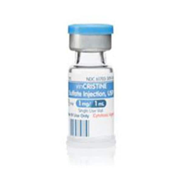 Vincristine Sulfate Injection, USP, Preservative Free, 1 mg/ml, 1 ml Vial, Single Dose, Onco-Tain Glass Fliptop Vial (Rx) (Item is Non-Returnable) (We must have your Wholesale Drug License on File before shipping this product) (US Only, Excluding IN and ND)