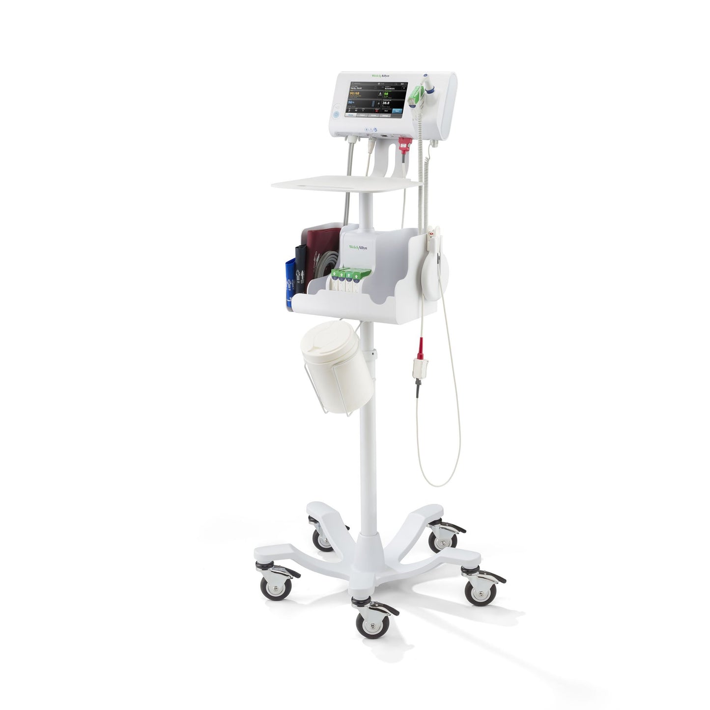 Mobile Work Surface Stand, 11" deep x 11.5" wide, Includes: Built-in Accessory Bins and Cable Management, WhisperDrive Wheels, Power Supply (US Only)