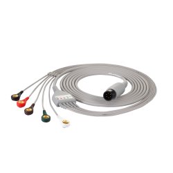 ECG Integrative Cable, 5 Lead, w/Lead Wires, Snap (AHA) (Defibrillation) (DROP SHIP ONLY)(Not Available For Sale into Canada)