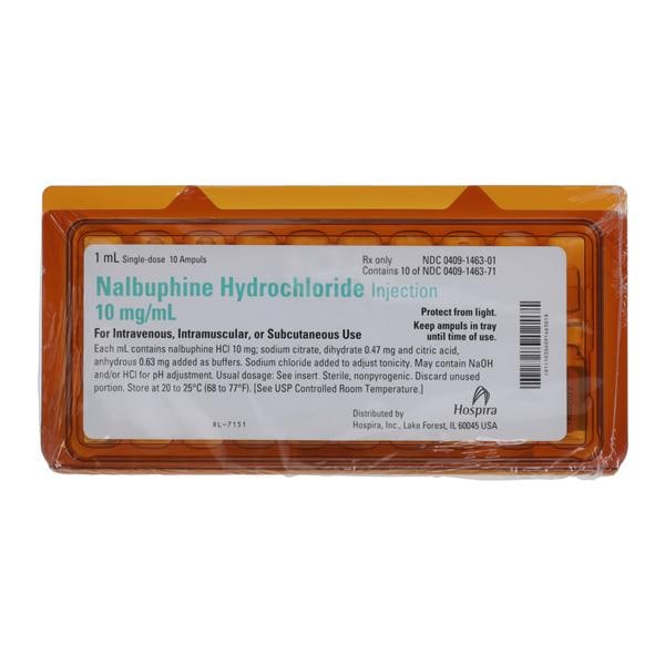 Nalbuphine Hydrochloride Injection, 10 mg/ml, 1 ml Glass Ampul, 10/bx (Rx) (Item is Non-Returnable) (We must have your Wholesale Drug License on File before shipping this product) (US Only, Excluding IN and ND)