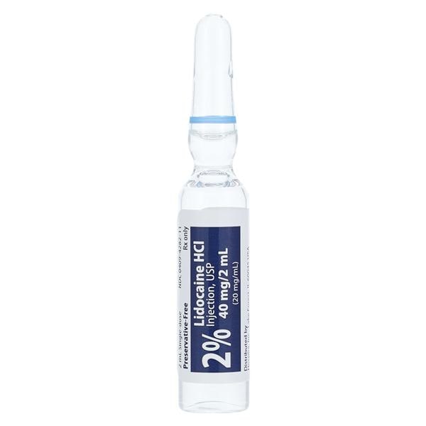 Lidocaine Hydrochloride Injection, USP, 20 mg/ml, 2 ml Glass Ampul, 25/bx (Rx) (Item is Non-Returnable) (We must have your Wholesale Drug License on File before shipping this product) (US Only, Excluding IN and ND)