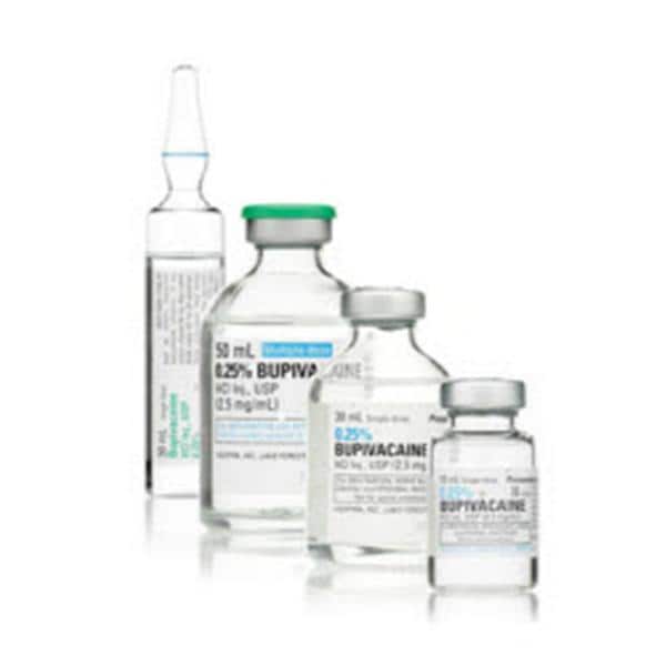 Bupivacaine Hydrochloride Injection, USP, 7.5 mg/ml, 30 ml Vial, Single Dose, Glass Teartop Vial, 25/bx (Rx) (Item is Non-Returnable) (We must have your Wholesale Drug License on File before shipping this product) (US Only, Excluding IN and ND)