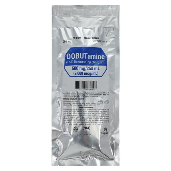 Dobutamine in 5% Dextrose Injection, USP, 2 mg/ml, 250 ml Flexible Container, 12/cs (Rx) (Item is Non-Returnable) (We must have your Wholesale Drug License on File before shipping this product) (US Only, Excluding IN and ND)