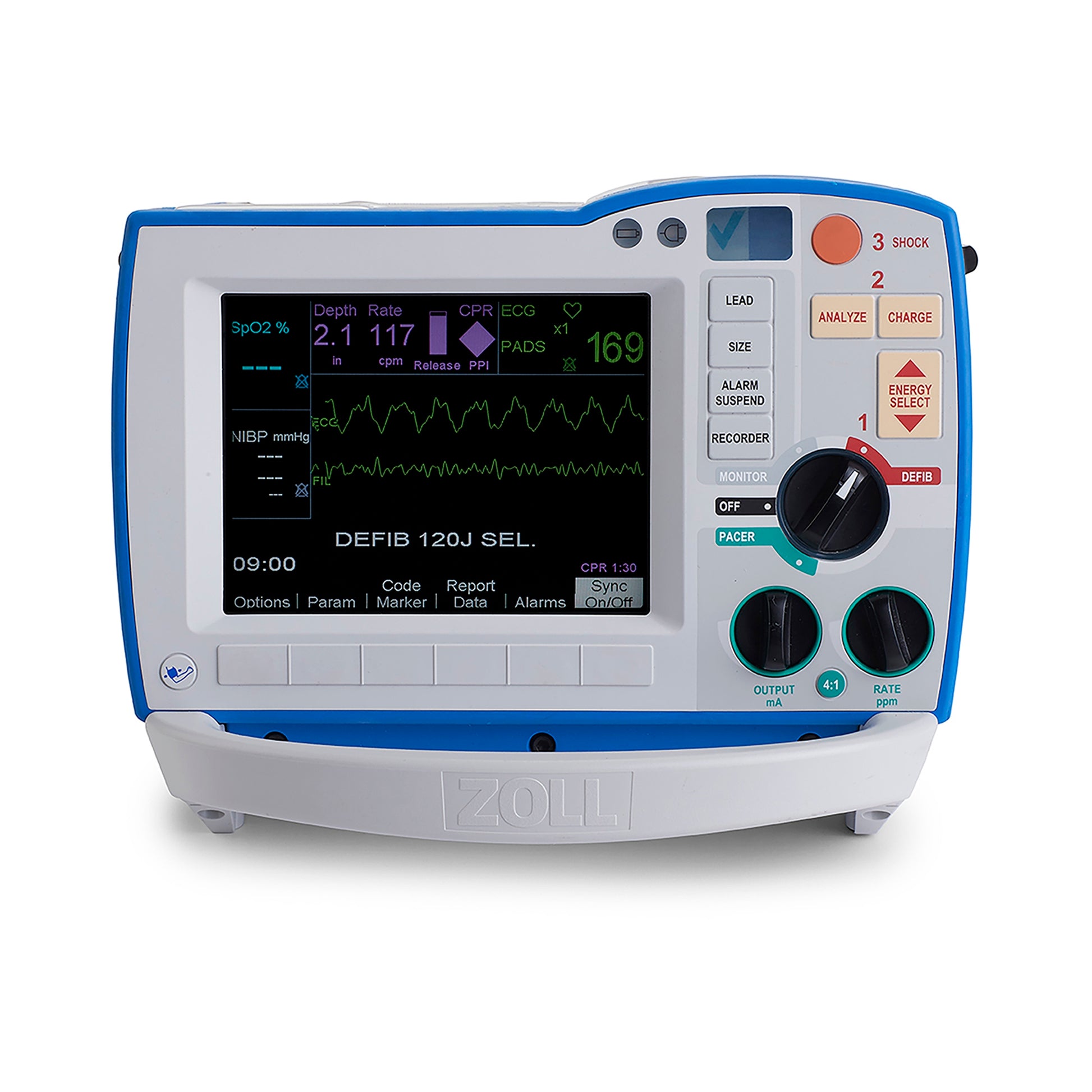R-Series ALS, Pacing, Package Includes: (1) SurePower Rechargeable Li-on Battery Pack, (2) Sets of One-Step Complete Electrodes, 5-Year Warranty (Item is considered HAZMAT and cannot ship via Air or to AK, GU, HI, MP, PR, VI)