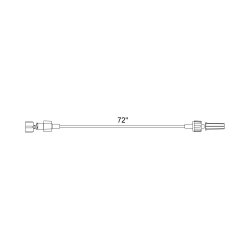 Micro Bore Light Resistant Extension Set, Male Luer Lock, Non-DEHP Formulation, LF, Polyethylene Lined Tubing, 0.3 ml PV, 72", 50/cs (US Only)