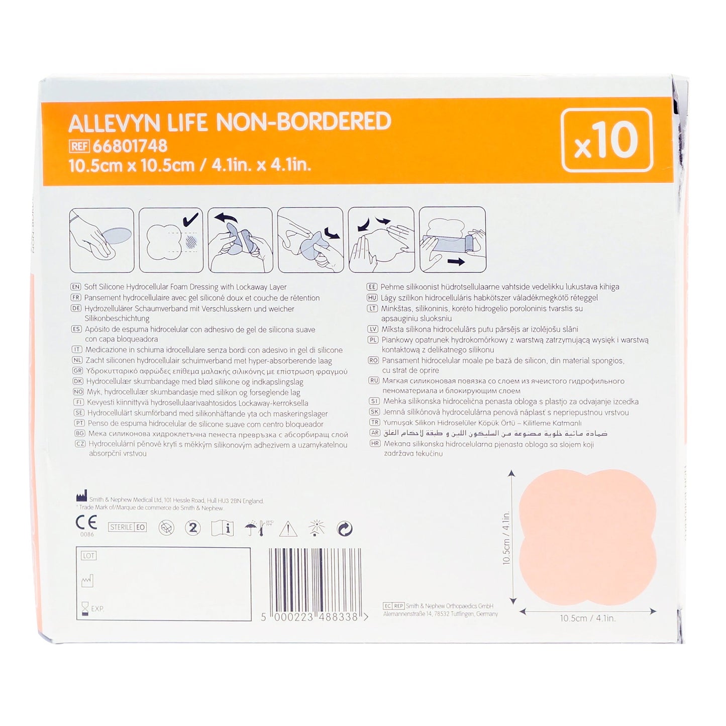 Nonborder Lite Dressing, 16 x 16 cm, 10/bx, 6 bx/cs (US Only)