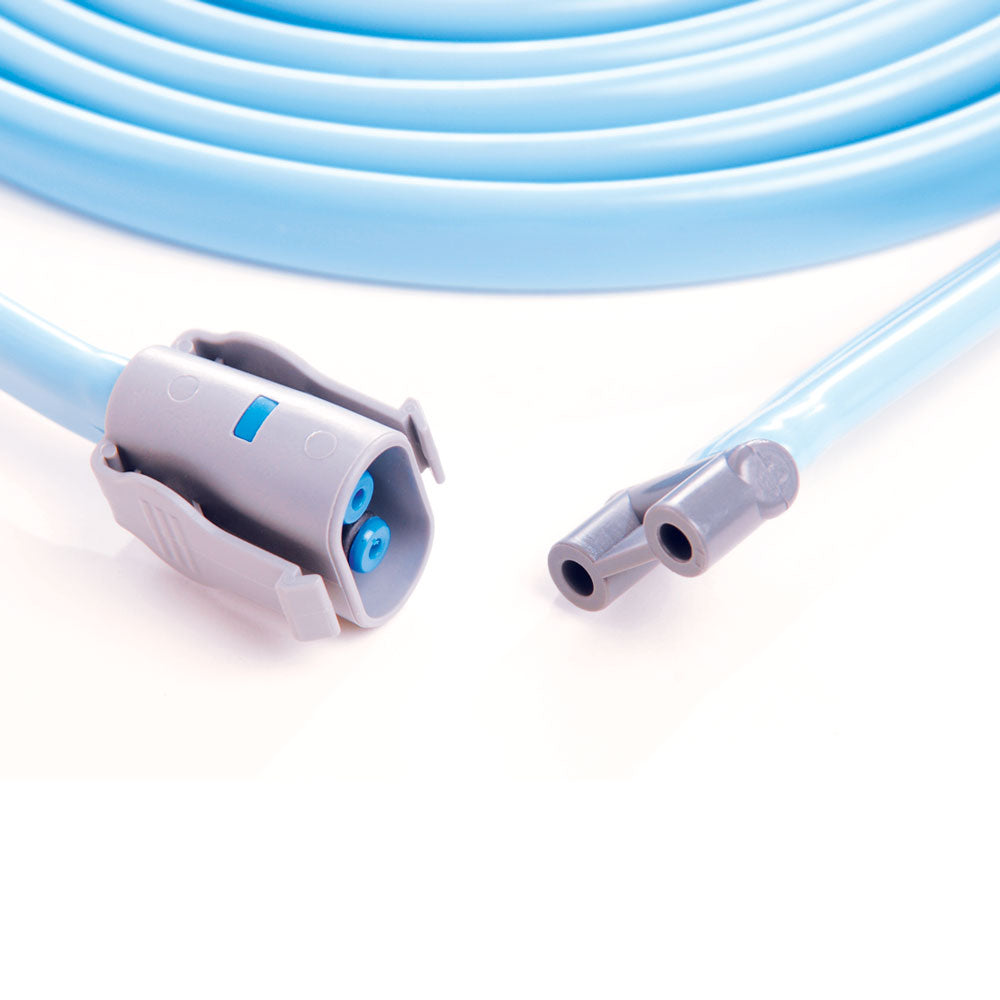 Air Hose, Neonatal, 12 ft Gray Shroud to Female Slip Luer, Lt Blue (Continental US Only)