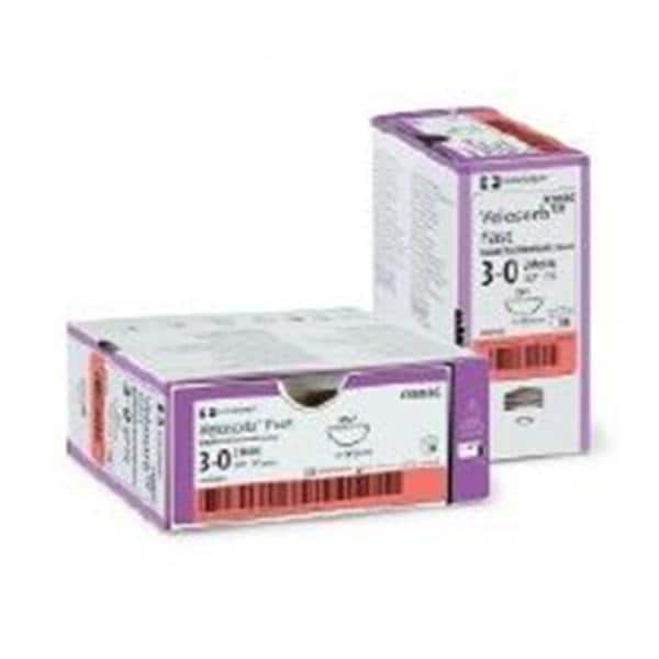 Suture, Absorbable, Size 3-0, 18", Undyed, P-12 Needle, 12/bx (Continental US Only)