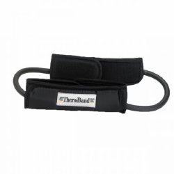 Resistance Tubing Loop with Padded Cuffs, Black, Advanced, Retail Packaging, 12 ea/cs (Legacy# 21434) (US Only)