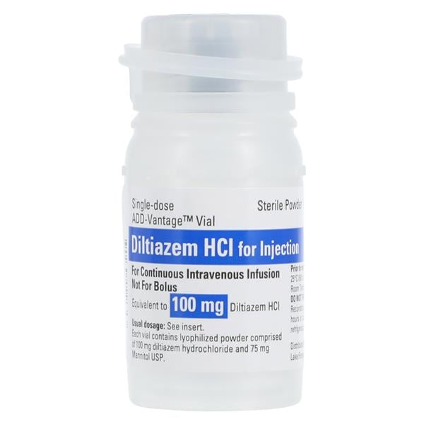 Diltiazem Hydrochloride for Injection, 100 mg, Single Dose, ADD-Vantage Vial, 10/bx