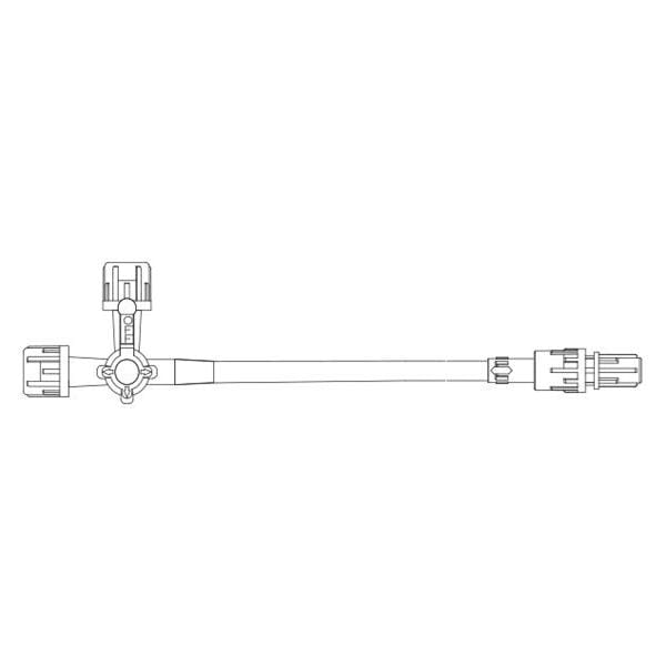 Extension Set, 4-Way Large Bore Stopcock, Male Luer Lock Adapter with Retractable Collar, 4.1 ml, 22" Length, Non-Pyrogenic, Contains DEHP, Sterile, 50/cs (Rx) (Continental US Only) (Product Access Restricted. Check with your sales rep to verify eligibility)