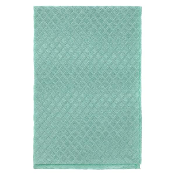 Towel, 13" x 18", Green, 2-Ply Tissue + Poly, Latex Free (LF), 500/cs