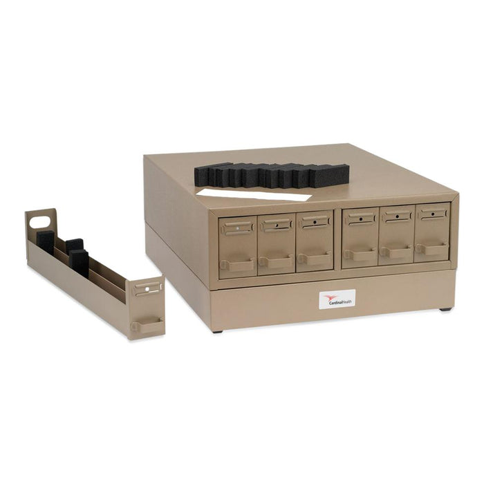 Microscope Slide Storage Base Cabinet, Metal, with 6 Drawer, 5000 Slide, 15.75" x 18.75" x 2.75" (Continental US Only)