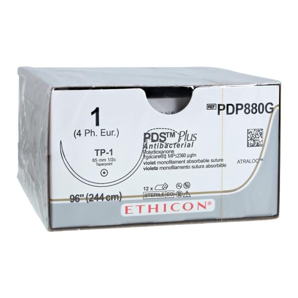 Suture, Taper Point, Size 1, 60", Violet Monofilament Loop, Needle TP-1, _ Circle, 1 dz/bx (Continental US Only)