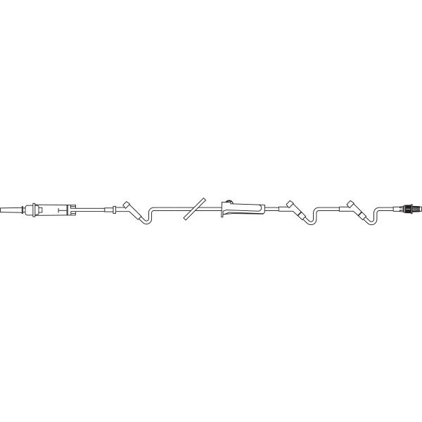 Continu-Flo Solution Set, Non-Vented Spike, (3) Interlink Injection Sites, Backcheck Valve, Male Luer Lock Adapter with Retractable Collar, 60 drops/ml, 106" Length, Non-Pyrogenic, Contains DEHP, Sterile Fluid Path, 48/cs (Rx) (Continental US Only) (Product Access Restricted. Check with your sales rep to verify eligibility)