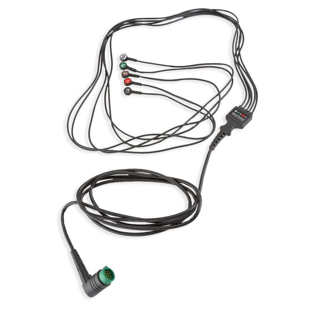 ECG Cable, 5-Lead, For Use with LIFEPAK 12 or LIFEPAK 20 (Continental US Only)