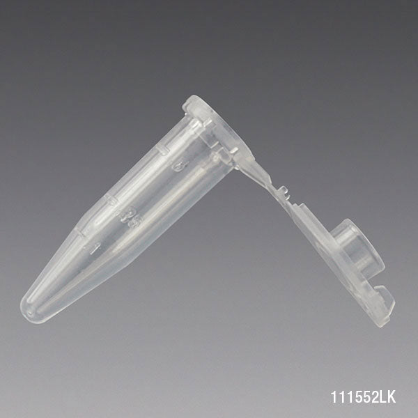 Locking Microcentrifuge Tubes, 0.5ml, Polyproplene (PP), Attached Locking Snap Cap, 500/bg