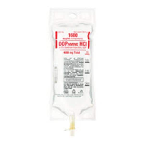 Dopamine Hydrochloride in 5% Dextrose Injection, USP, 400 mg, 250 ml Flexible Container, 12/cs (Rx) (Item is Non-Returnable) (We must have your Wholesale Drug License on File before shipping this product) (US Only, Excluding IN and ND)