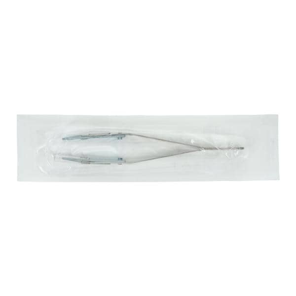 Forcep, Straight, Serrated 5", Non-Locking Thumb Handle, Floor Grade Stainless Steel, Sterile, 20/bx