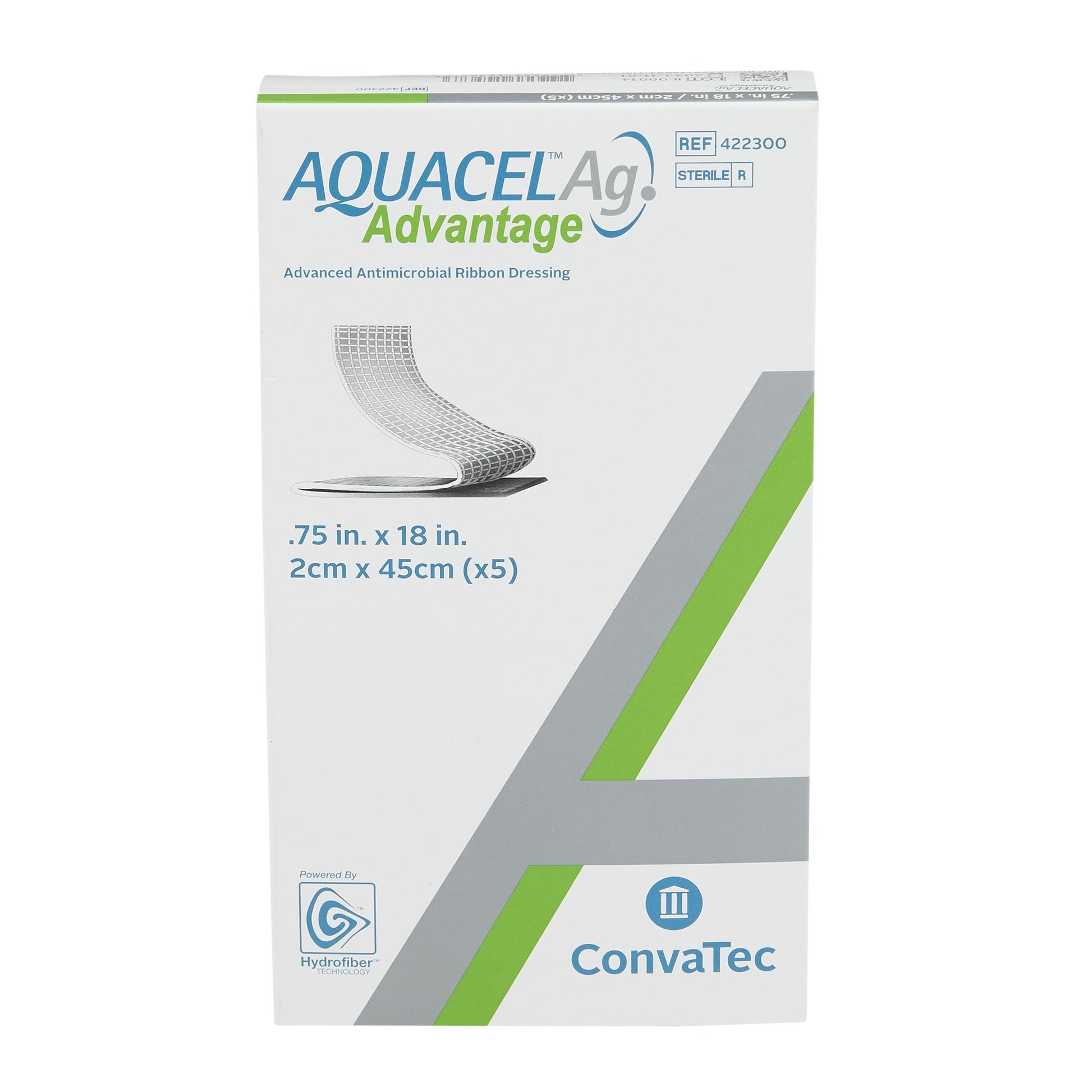 Ag Advantage, Enhanced Hydrofiber with Silver, Non-Adhesive, .78" x 18", 5/bx (Continental US Only)