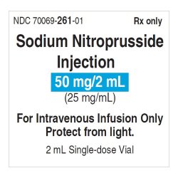 Sodium Nitroprusside Injection, 25 mg/ml, SDV, 2 ml Vial (Rx) (US Only, Excluding IN and ND) (Product is Non-Returnable)