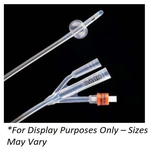 Lubri-Sil Foley Catheter, 2-Way Coude Tip, 5 cc Balloon, 14 FR, Antimicrobial Coated Silicone, 12/cs (US Only)