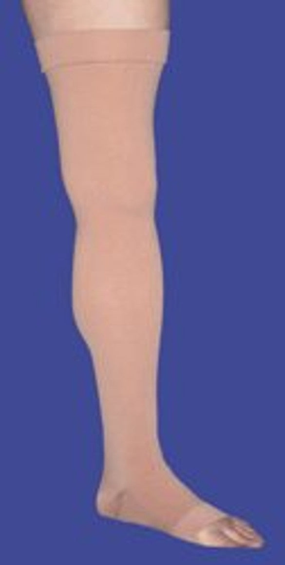 Compression Stocking, Thigh Relief, 20-30mmhg, Closed Toe, Silicone Band, Large, Beige, 1/pr (Continental US Only)
